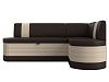 Кухонный угловой диван Токио правый угол (коричневый\бежевый)