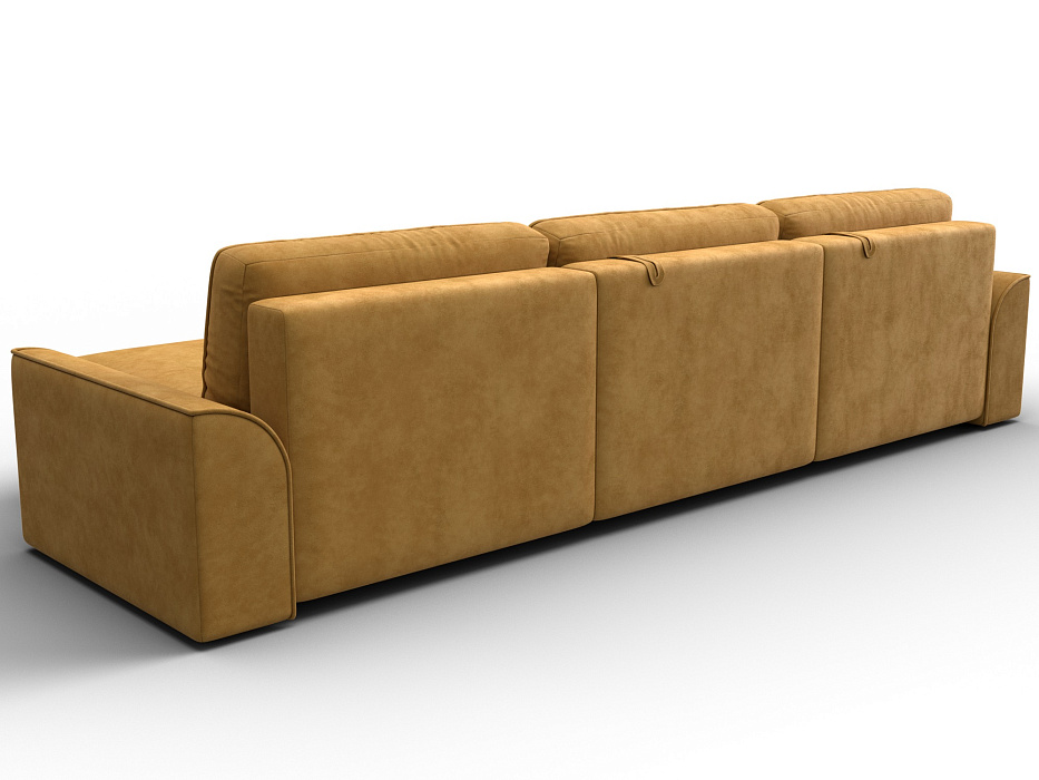 Диван угловой Лига-048 НПБ лонг (brut 10 желтый)