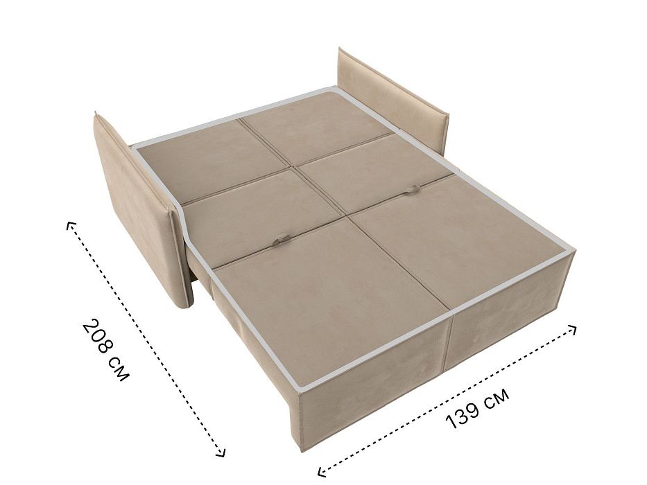 Диван прямой Либерти мини (seven 729 бежевый)