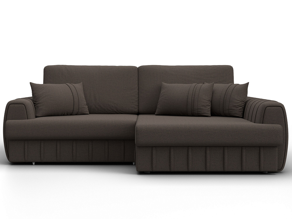 Диван угловой Лига-057 НПБ угол правый (амур 05 коричневый)