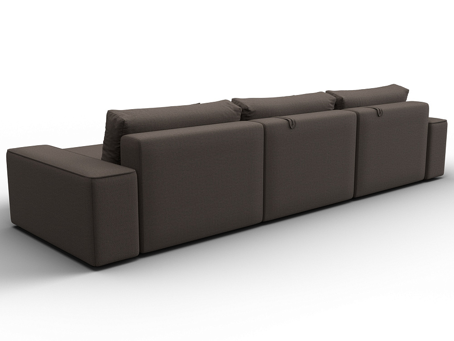 Диван угловой Лига-074 угол универсальный (амур 05 коричневый)