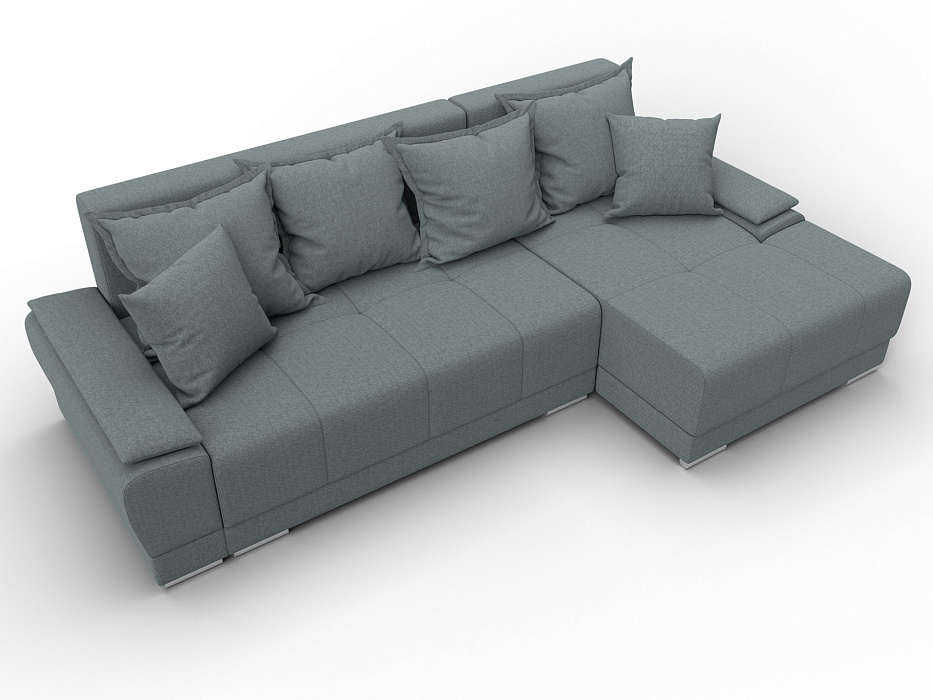 Диван угловой Лига-119 угол правый (амур 07 серый)