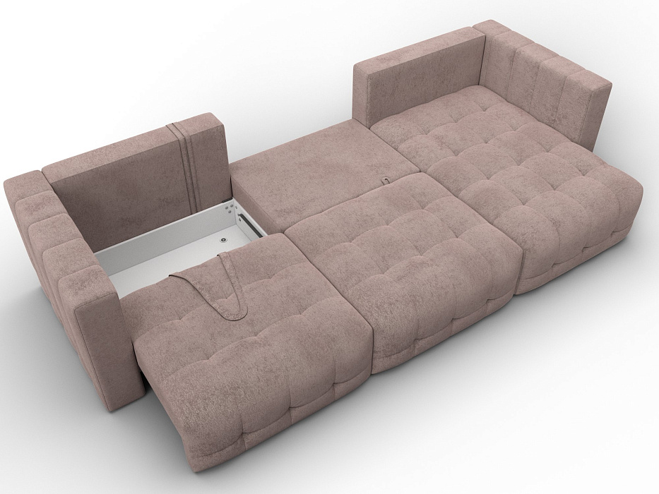 Диван угловой Лига-052 НПБ Лонг угол универсальный (tower 05 бежевый)