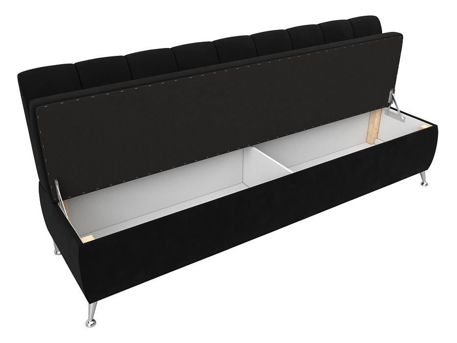 Диван кухонный прямой Кантри (черный)