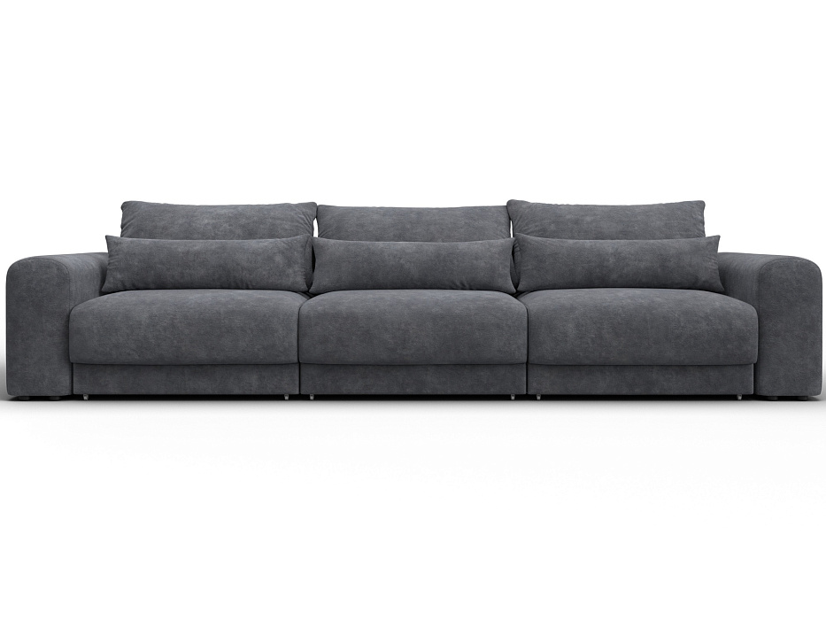 Диван прямой Лига-056 НПБ Лонг (brut 16 темно-серый)