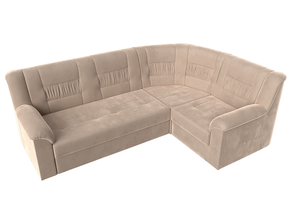 Диван угловой Карелия правый угол (seven 729 бежевый)