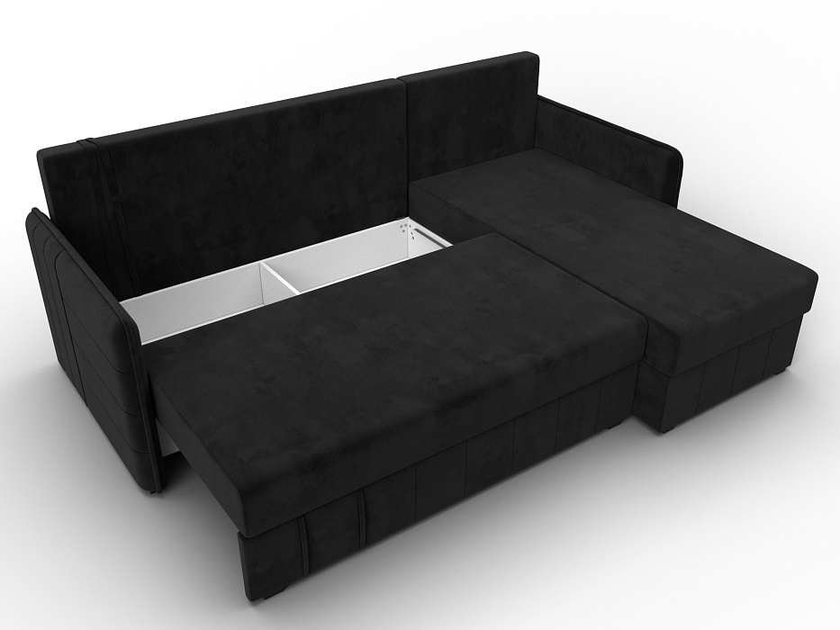 Диван угловой Слим угол универсальный (seven 35 черный)