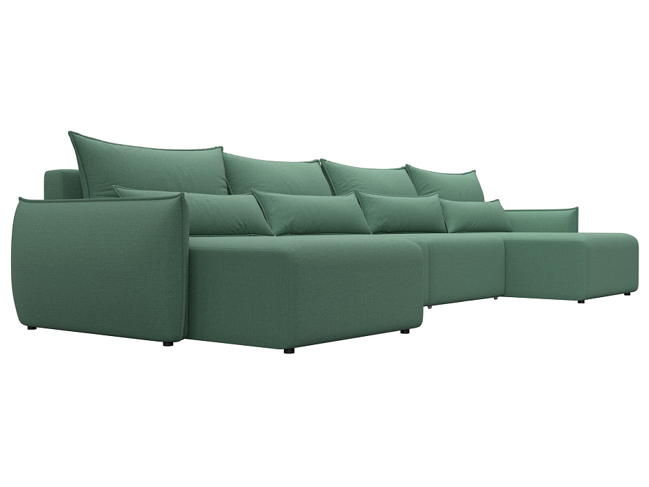 Диван П-образный Лига-051 НПБ Лонг (амур 11 зеленый)