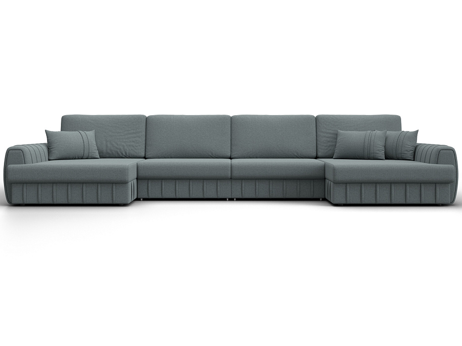 Диван П-образный Лига-057 НПБ Лонг (амур 07 серый)