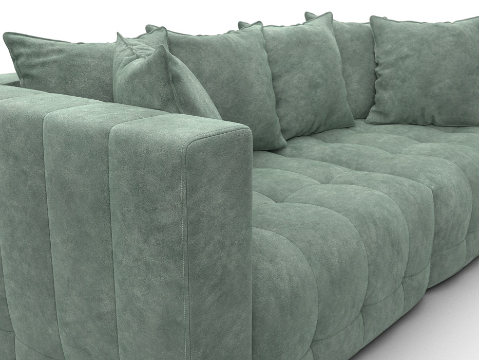 Диван прямой Лига-052 НПБ (brut 08 зеленый)