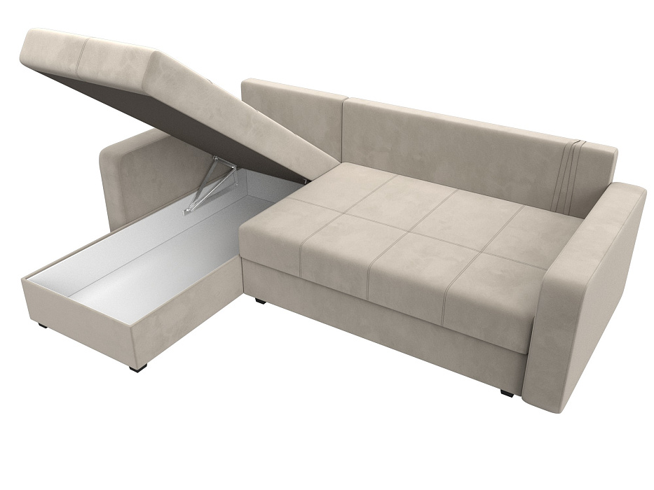 Диван угловой Ливерпуль Лайт левый угол (бежевый)
