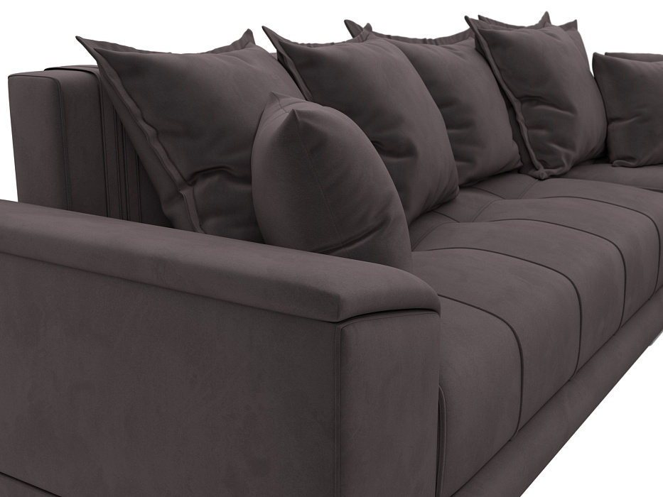 Диван угловой НордСтар правый угол (seven 727 коричневый)