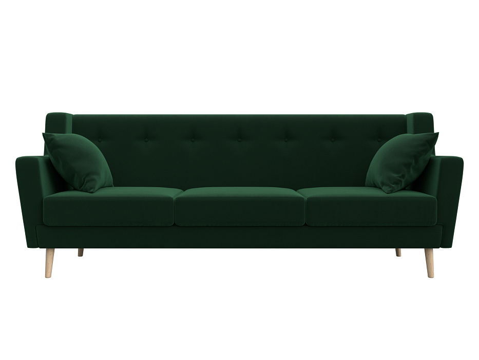 Диван кухонный прямой Брайтон 3 (seven 626 зеленый)