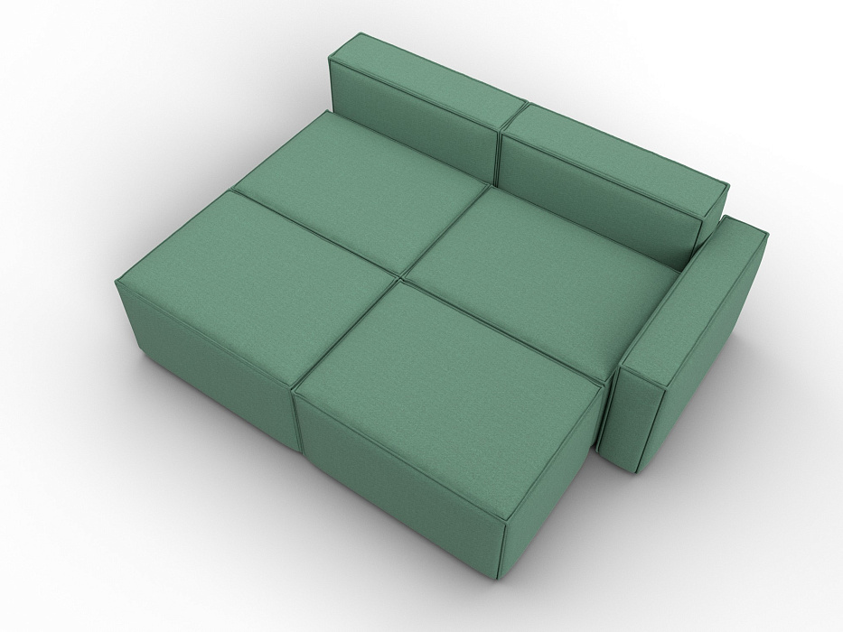 Диван угловой модульный Лига-063 угол правый (амур 11 зеленый)