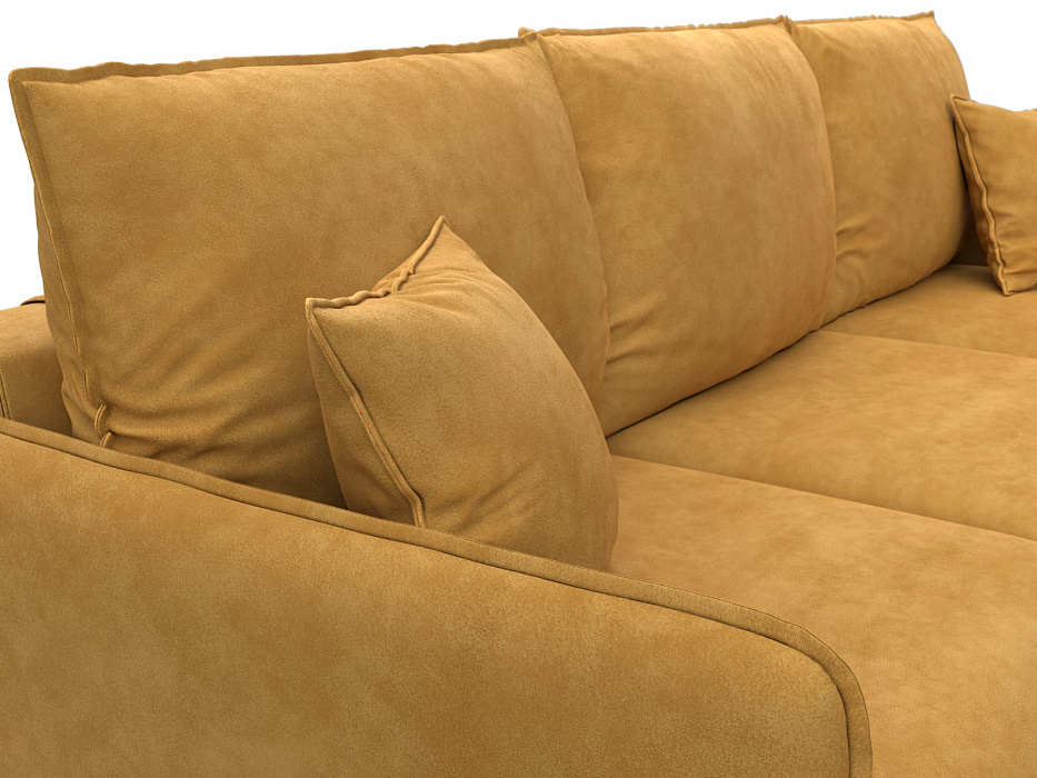 Диван угловой Лига-064 НПБ угол универсальный (brut 10 желтый)