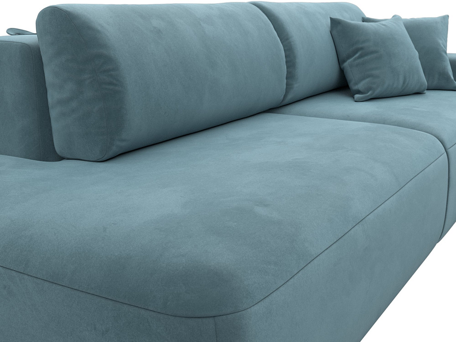 Диван прямой Лига-036 НПБ Модерн подлокотник справа (seven 113 бирюзовый)