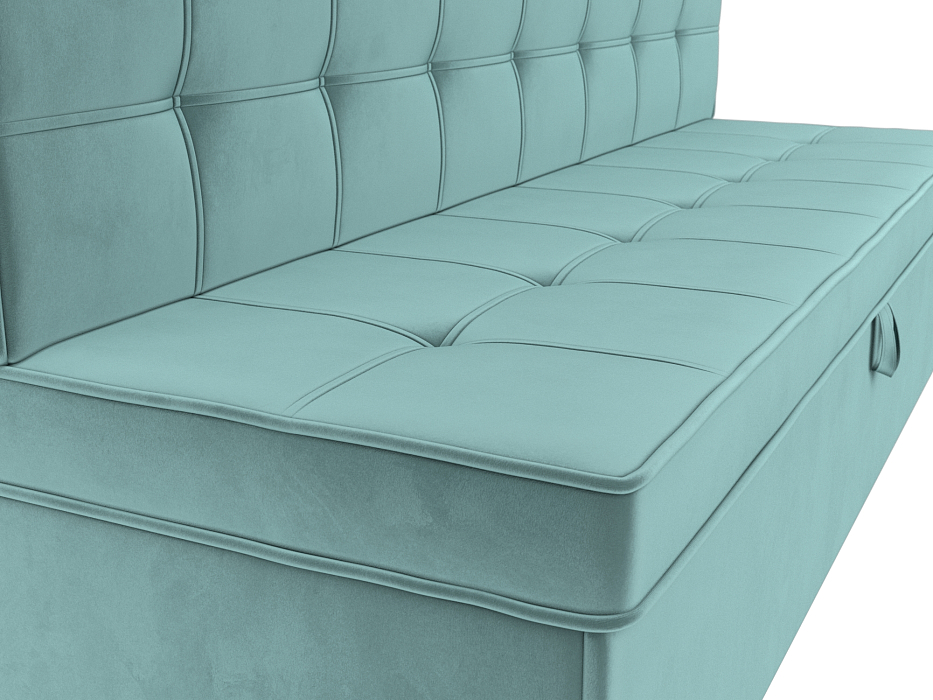 Диван кухонный прямой Техас (seven 113 бирюзовый)