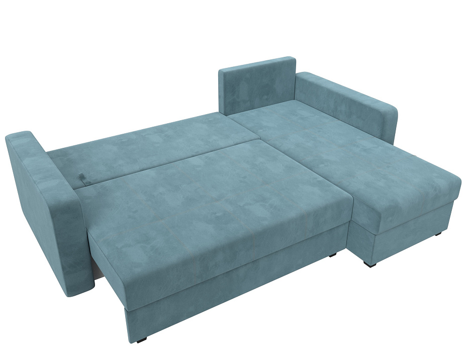 Диван угловой Ливерпуль Лайт правый угол (seven 113 бирюзовый)