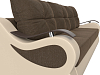 Прямой диван Меркурий еврокнижка (коричневый\бежевый)