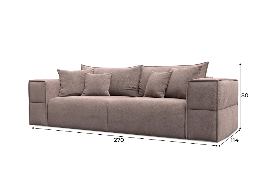 Диван прямой Лига-058 НПБ (tower 05 бежевый)