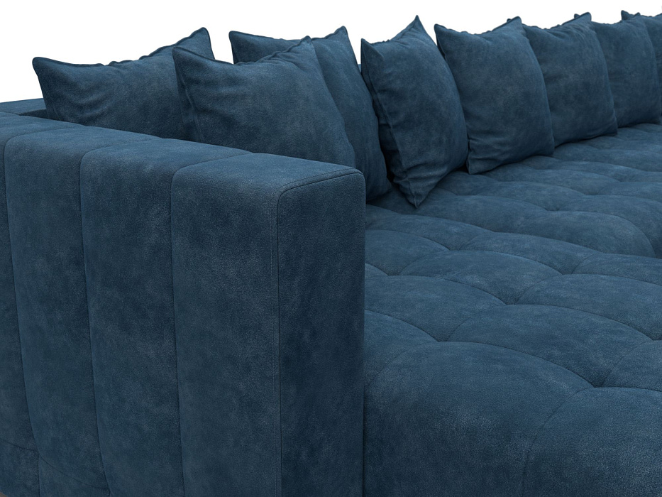 Диван П-образный Лига-052 НПБ Лонг (brut 11 синий)