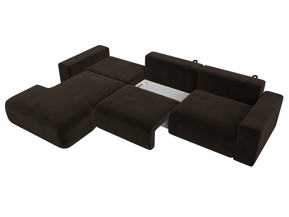 Диван угловой Лига-036 НПБ Классик Лонг левый угол (коричневый)