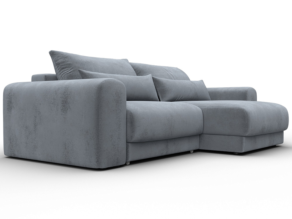 Диван угловой Лига-056 НПБ угол универсальный (tower 10 серый)