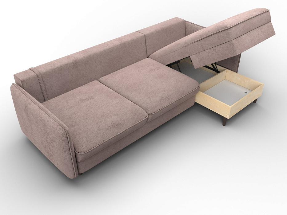 Диван угловой Лига-064 НПБ угол универсальный (tower 05 бежевый)