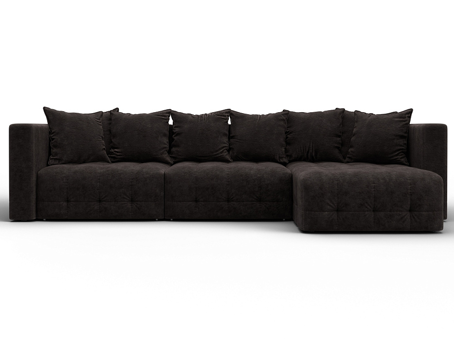 Диван угловой Лига-052 НПБ Лонг угол универсальный (brut 17 коричневый)