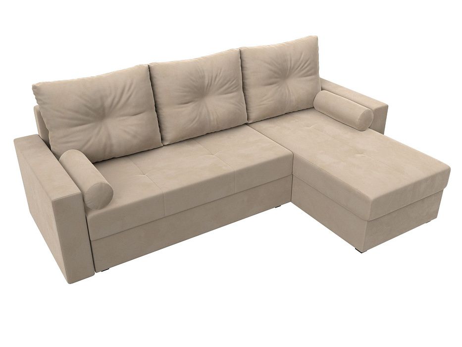 Диван угловой Верона Лайт правый угол (seven 729 бежевый)