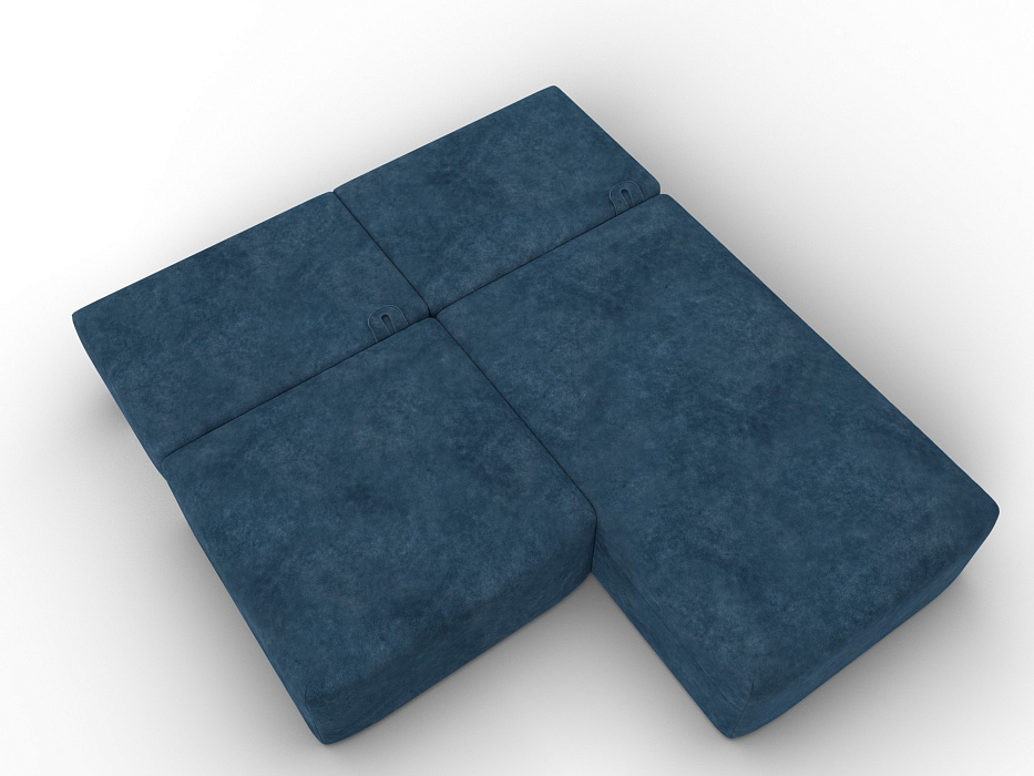 Диван угловой модульный Лига-060 НПБ угол универсальный (brut 11 синий)