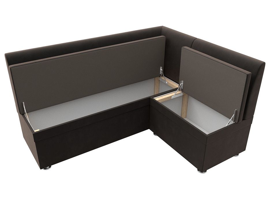 Диван кухонный угловой Уют правый угол (seven 727 коричневый)