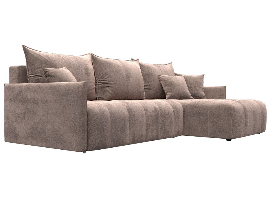 Диван угловой Лига-054 НПБ угол универсальный (tower 05 бежевый)