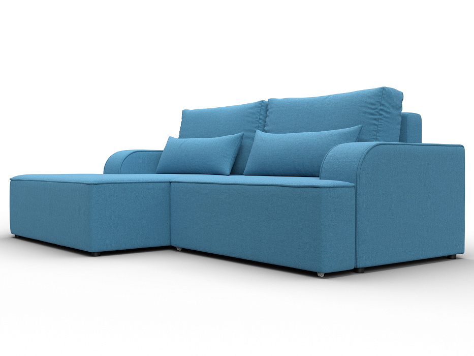 Диван угловой Лига-120 угол левый (амур 10 голубой)