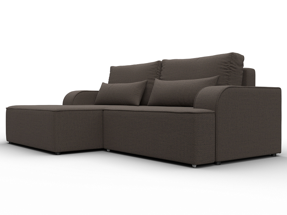 Диван угловой Лига-120 угол левый (амур 05 коричневый)