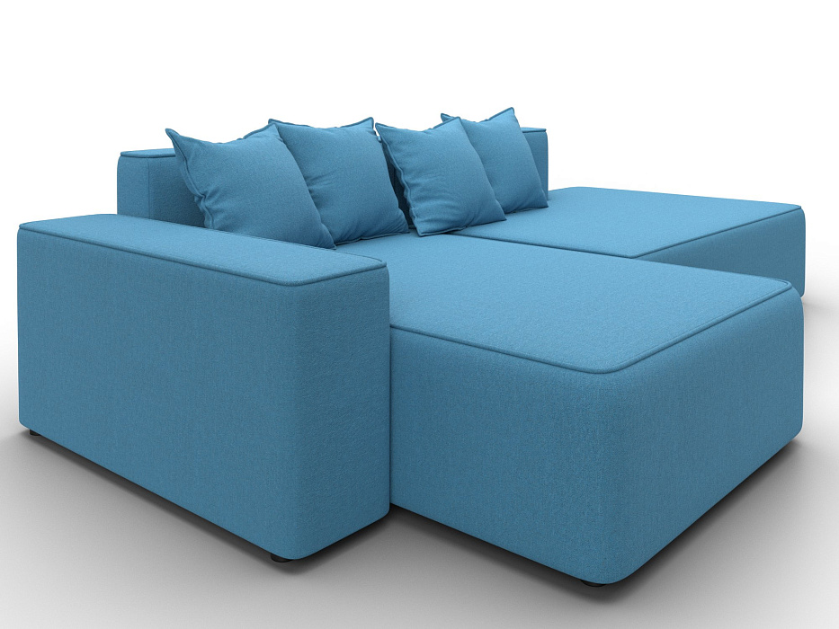 Диван угловой Лига-079 угол левый (амур 10 голубой)