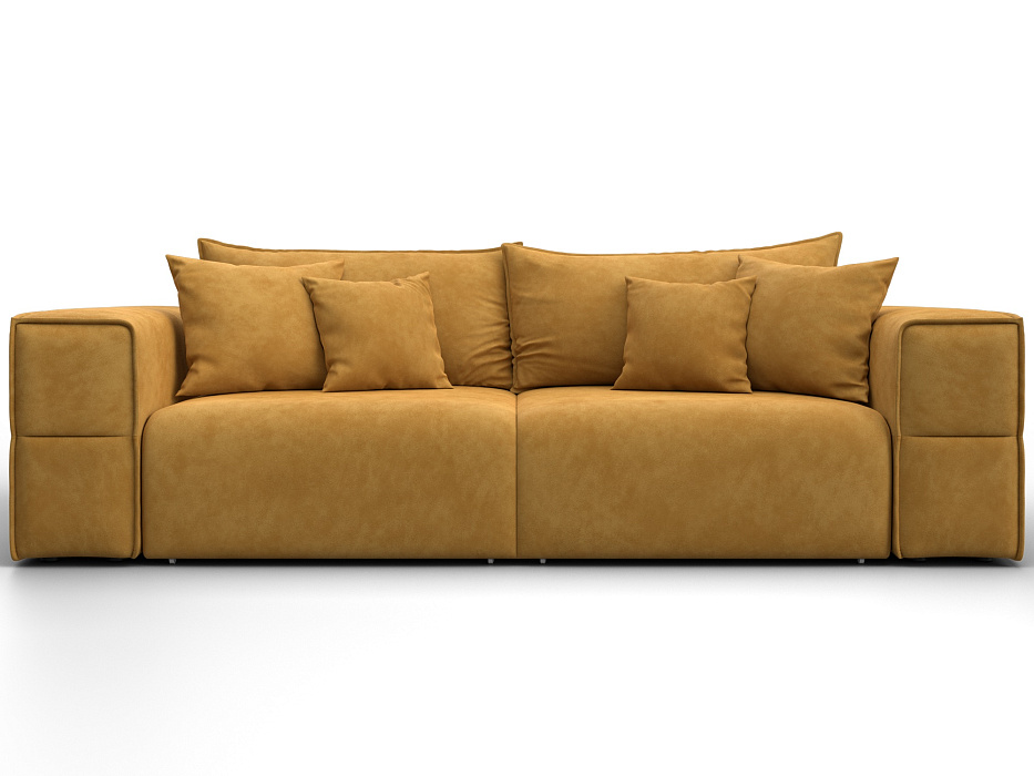 Диван прямой Лига-058 НПБ (brut 10 желтый)