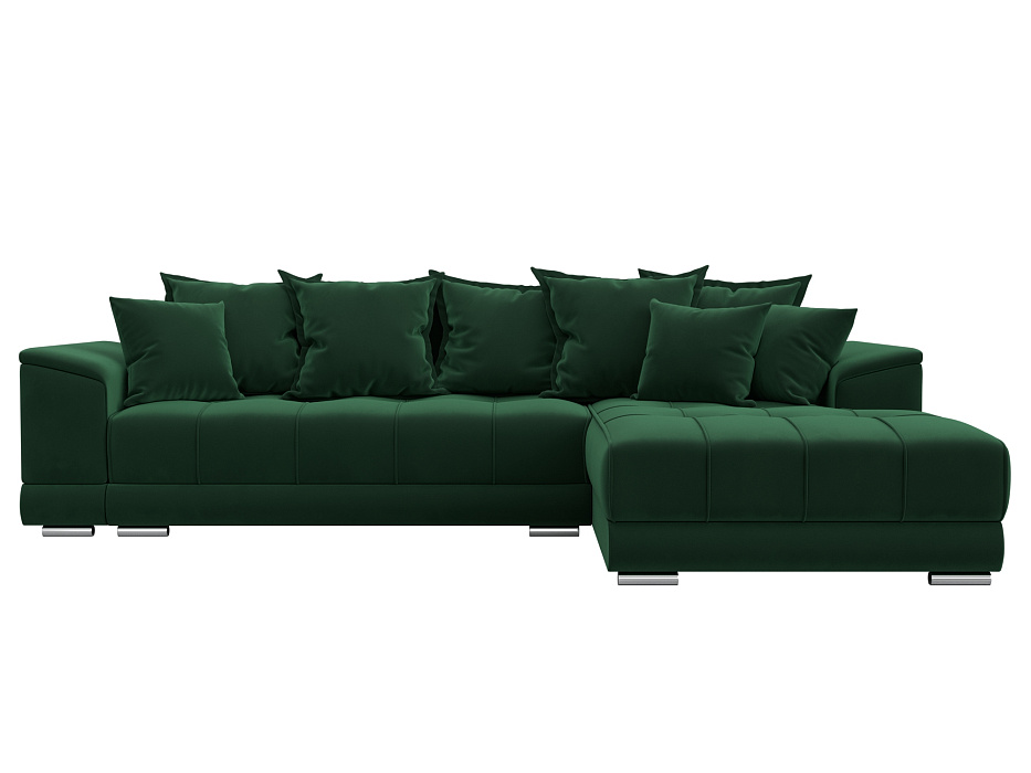 Диван угловой НордСтар правый угол (seven 626 зеленый)