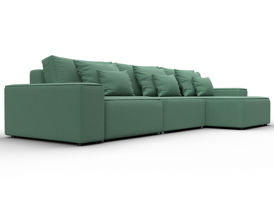 Диван угловой Лига-074 угол универсальный (амур 11 зеленый)