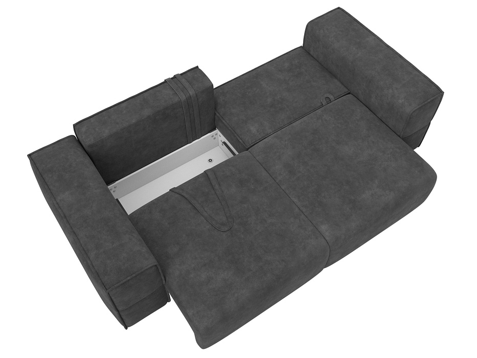 Диван прямой Лига-058 НПБ (brut 16 темно-серый)