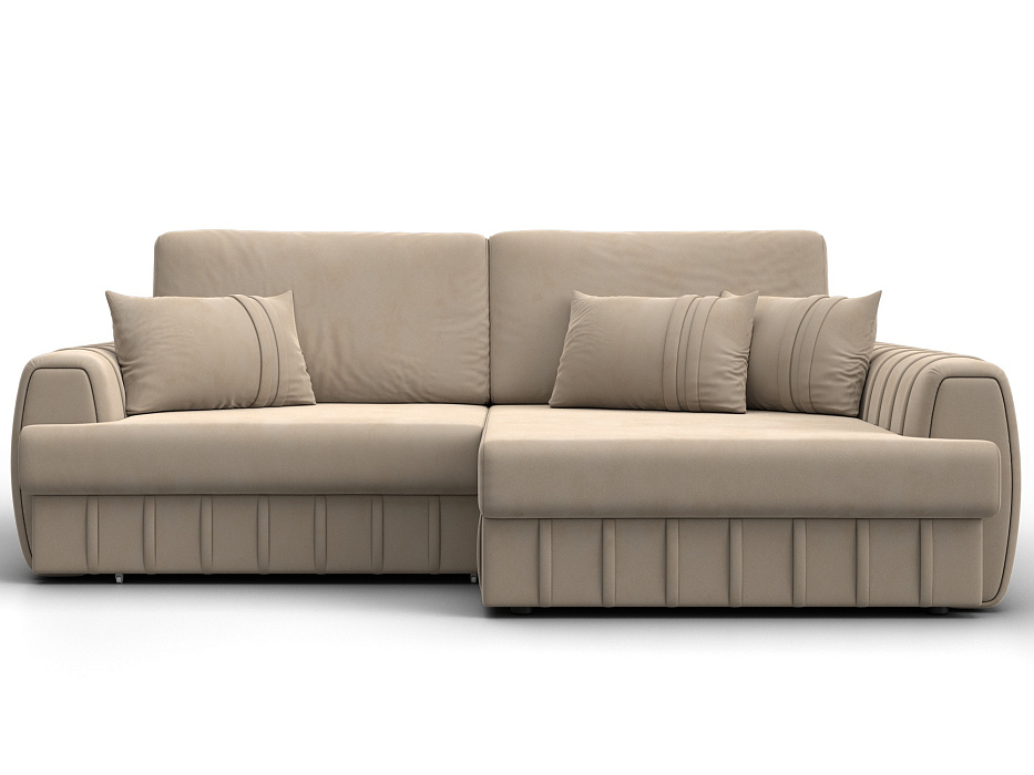 Диван угловой Лига-057 НПБ угол правый (seven 729 бежевый)