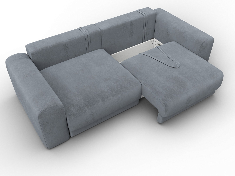 Диван прямой Лига-056 НПБ (tower 10 серый)