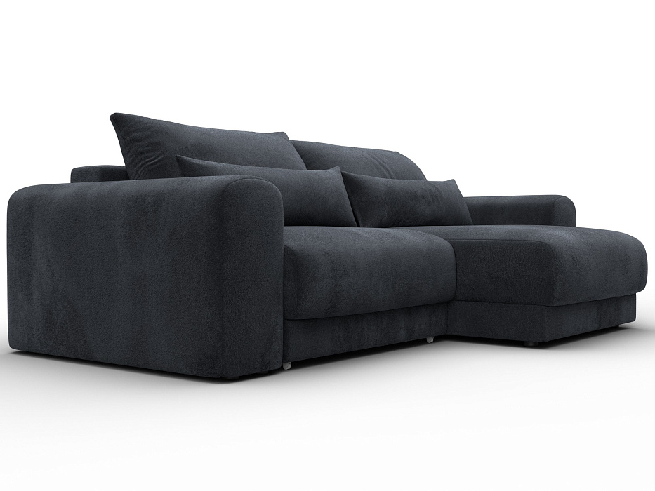 Диван угловой Лига-056 НПБ угол универсальный (tower 11 темно-серый)