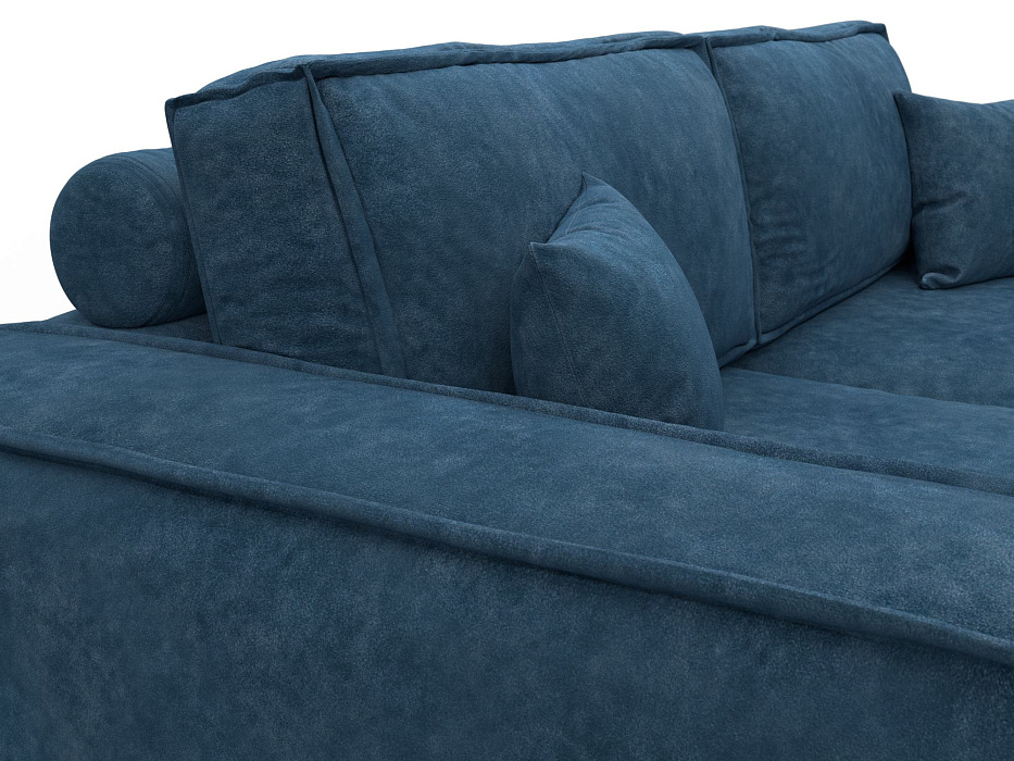 Диван прямой Лига-081 НПБ (brut 11 синий)