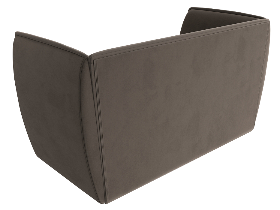 Диван кухонный прямой Бергамо 2-х местный (seven 727 коричневый)