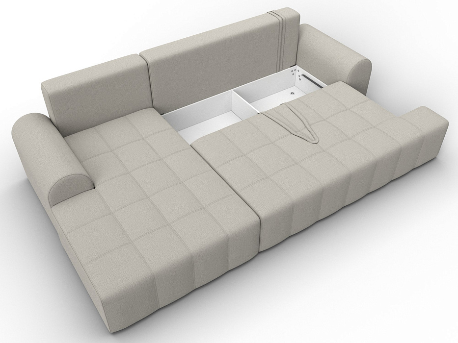 Диван угловой Лига-080 угол левый (амур 02 бежевый)