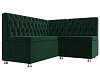 Кухонный угловой диван Мирта правый угол (зеленый)