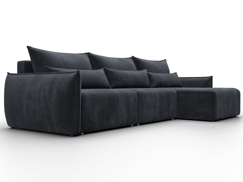 Диван угловой Лига-051 НПБ Лонг угол универсальный (tower 11 темно-серый)