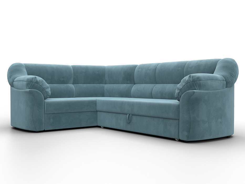Диван угловой Карнелла левый угол (seven 113 бирюзовый)