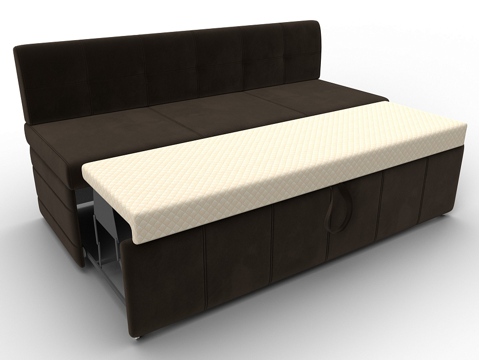 Диван кухонный прямой Лео (коричневый)